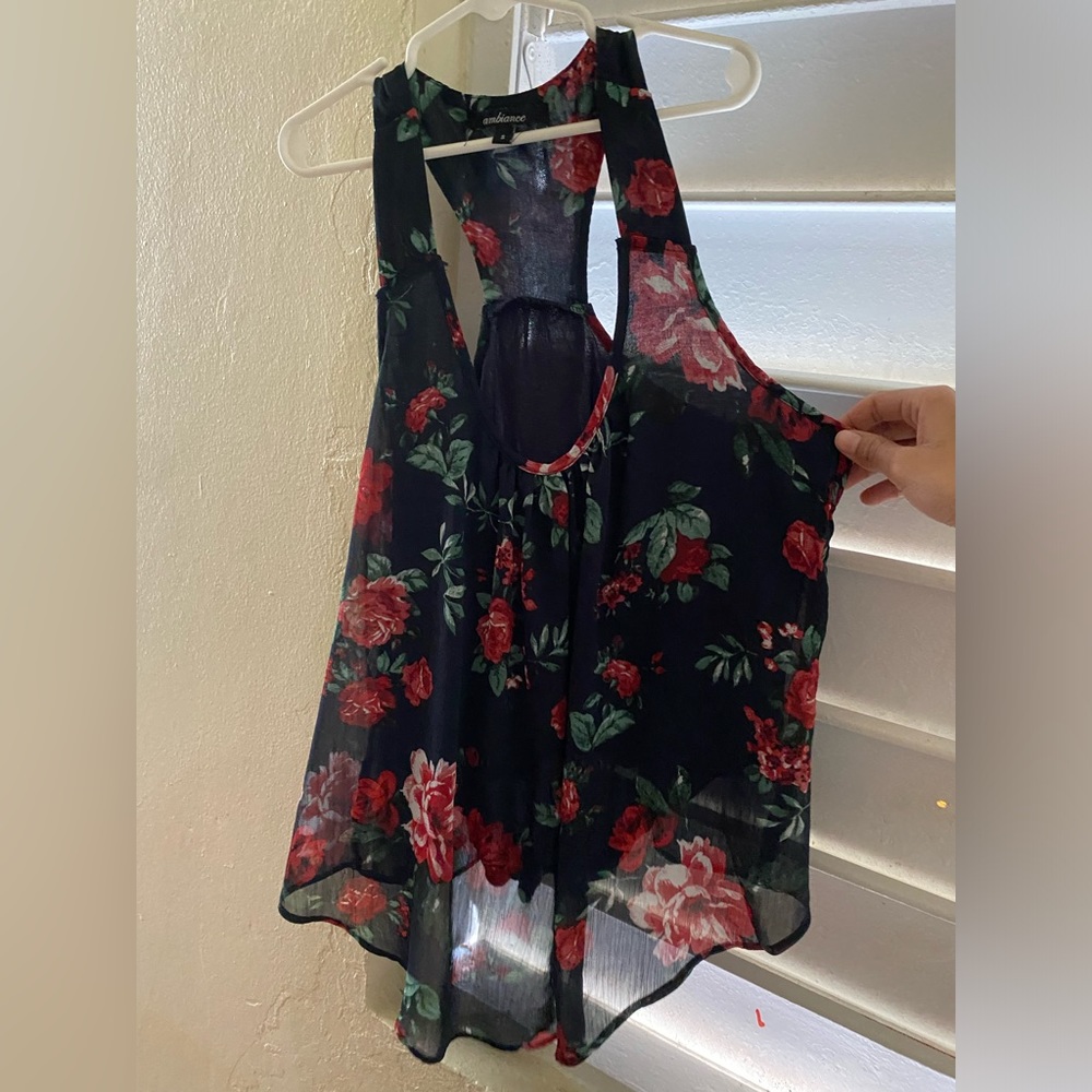 Black floral top